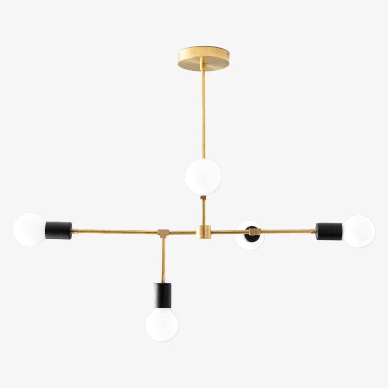 Mobilux Line 5-lichts kroonluchter - moderne plafondlamp voor eetkamer HL1717