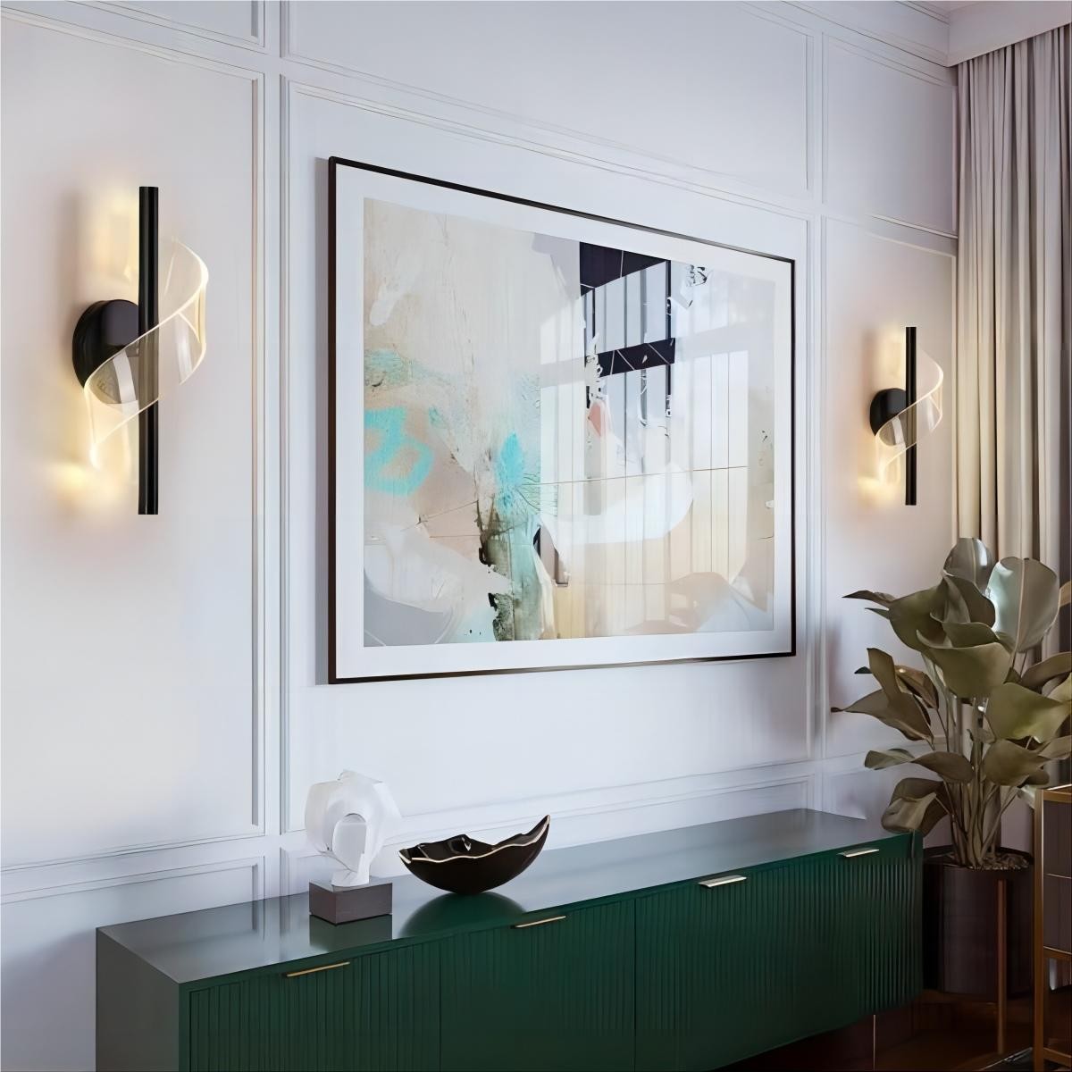 Gedraaide Acryl Stream Design wandlamp HL118