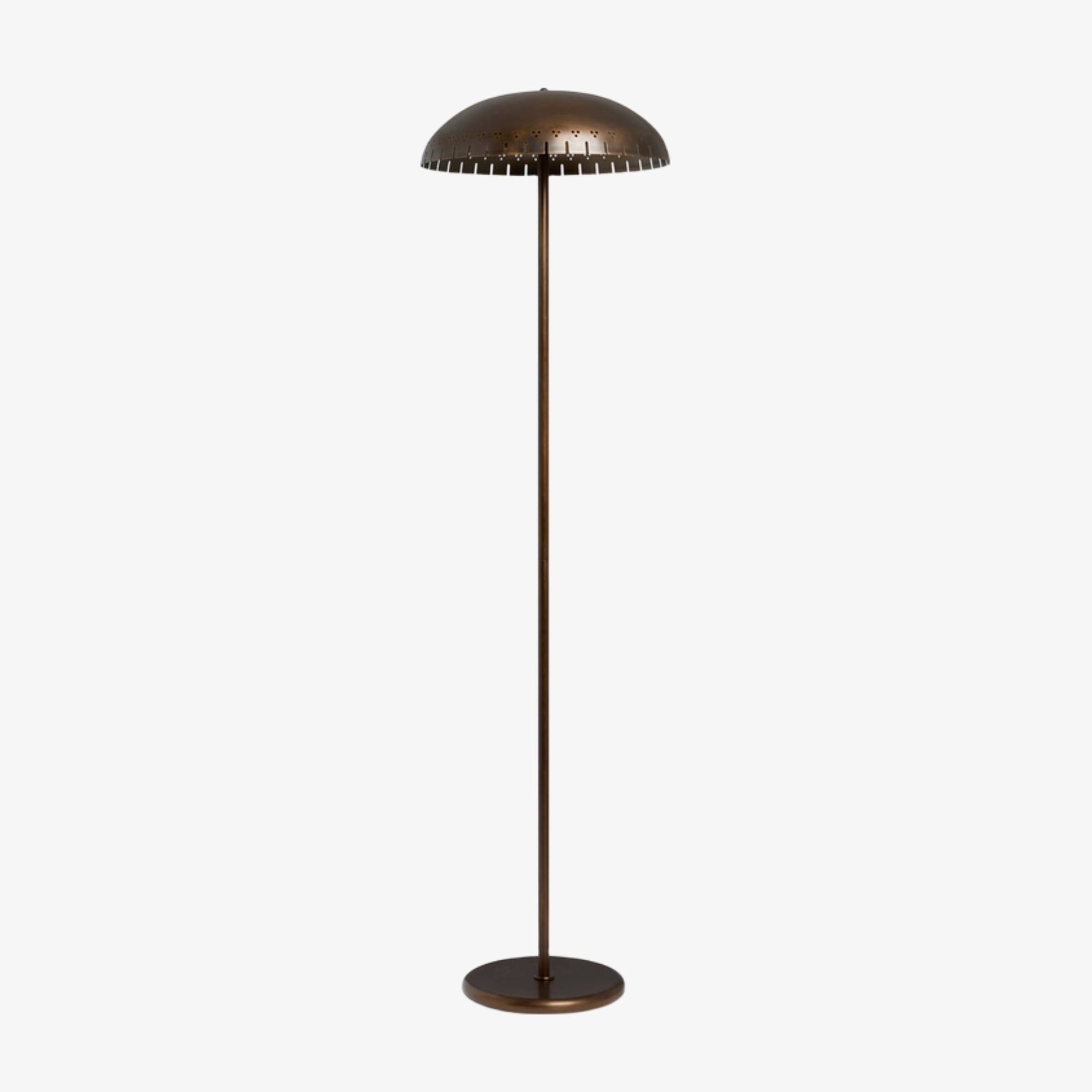 Lustrona metalen staande vloerlamp - moderne accentlamp met halfronde kap voor een stijlvolle inrichting van uw huis HL1855