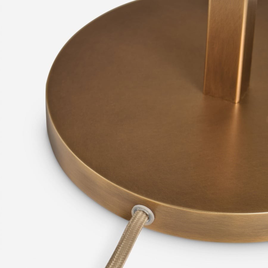 Vellaro elegante messing tafellamp met stoffen kap - Nachtlampje voor een moderne slaapkamer HL1877