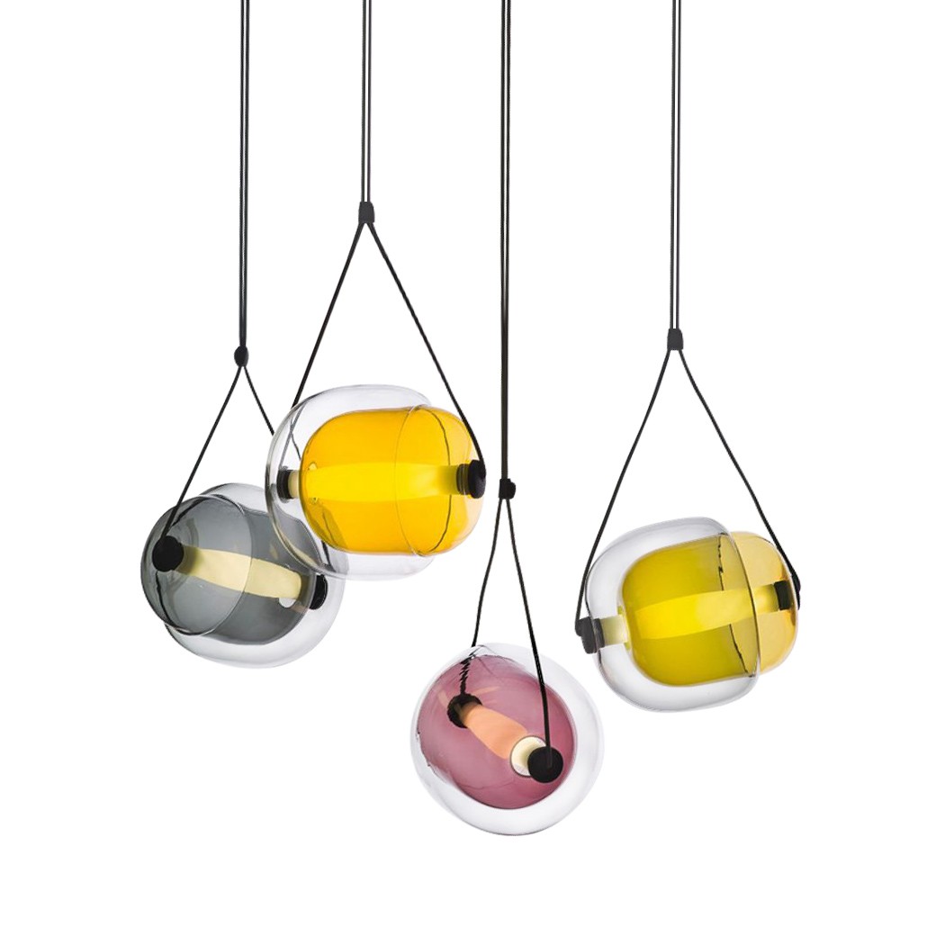 LED Capsula Hanglamp Gekleurd Glas