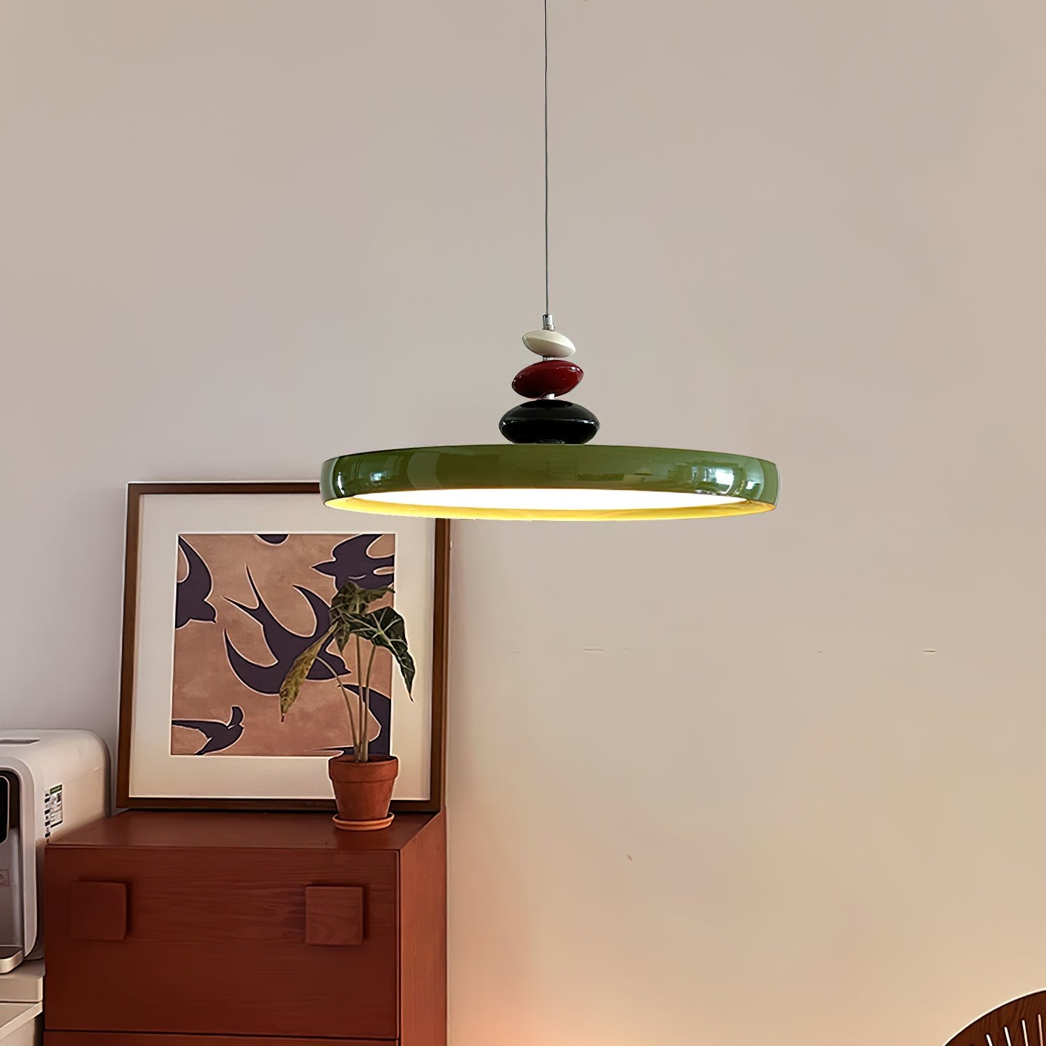 Hanglamp met zwenkarm van steen HL906
