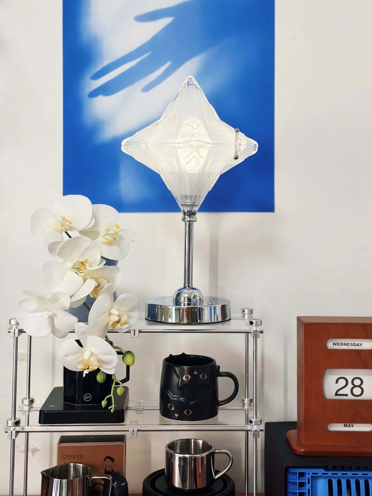 Art Deco Star Tafellamp - Matglaslamp voor Moderne Slaapkamers - Astris Lyra HL1794