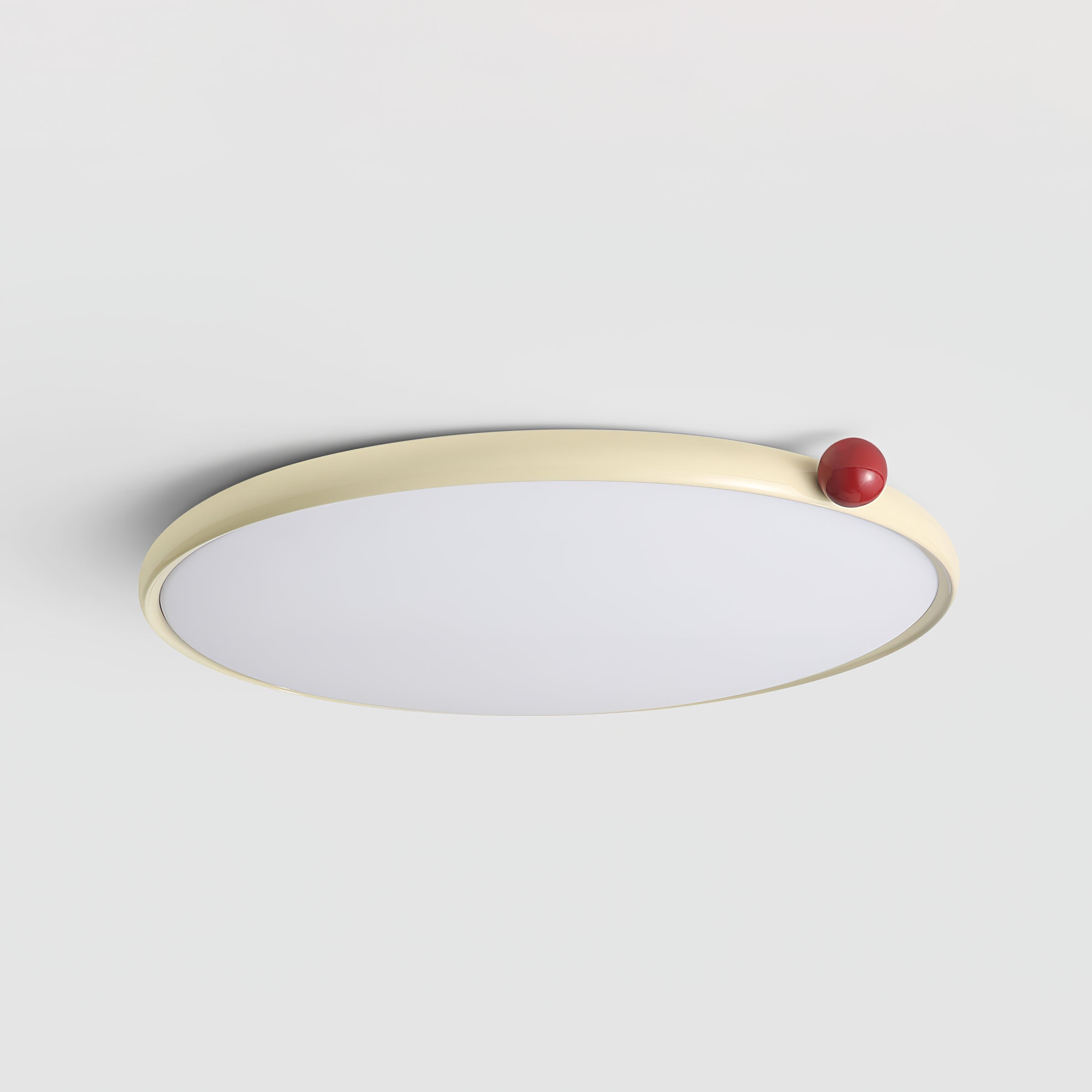 Minimalistische schijfvormige crèmekleurige ultradunne plafondlamp HL608
