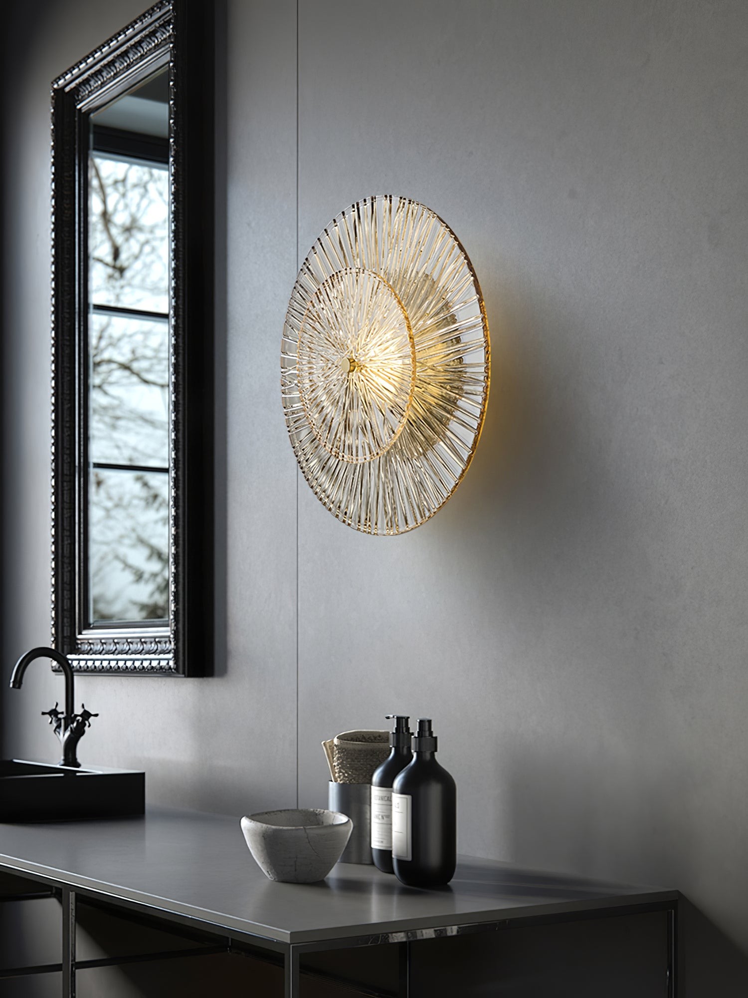 Moderne creatieve ronde kristallen wandlamp HL758