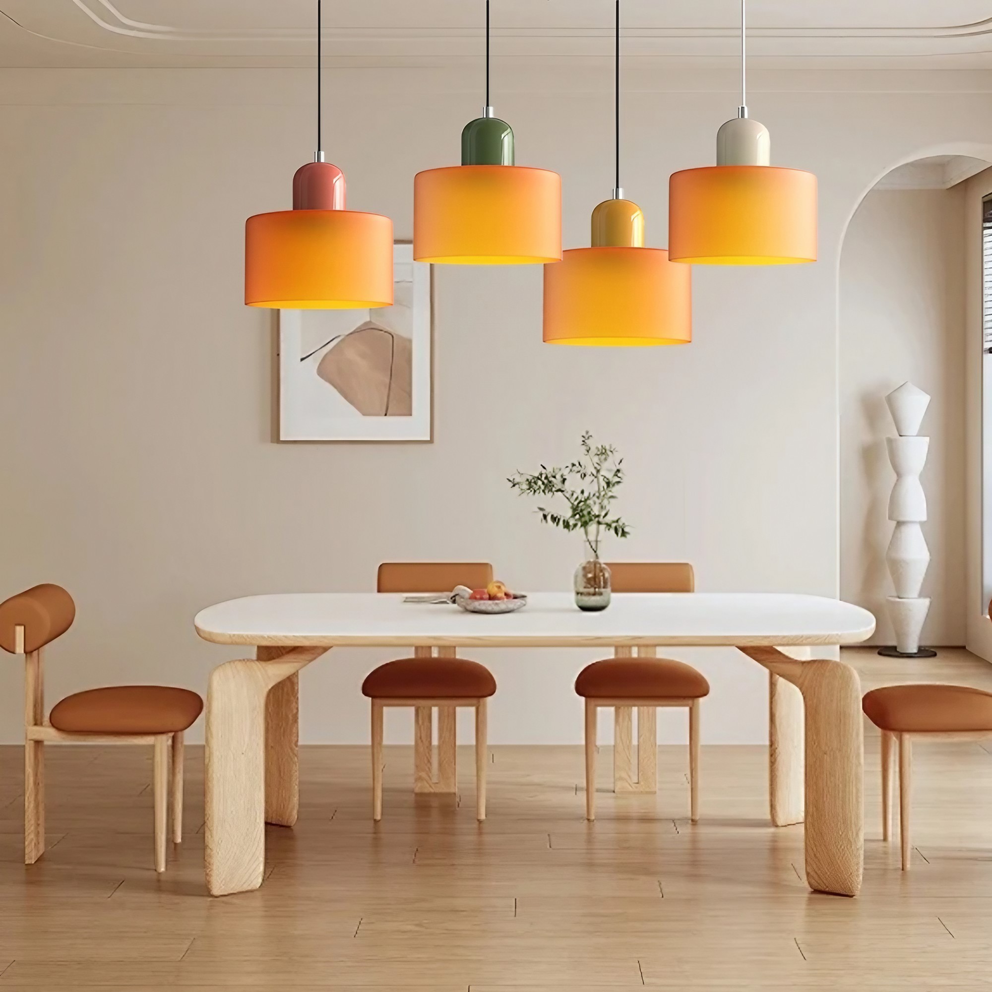 Kalo Cilinder Hanglamp - Glazen Lamp in Scandinavische Stijl voor Eet en Slaapkamer HL107