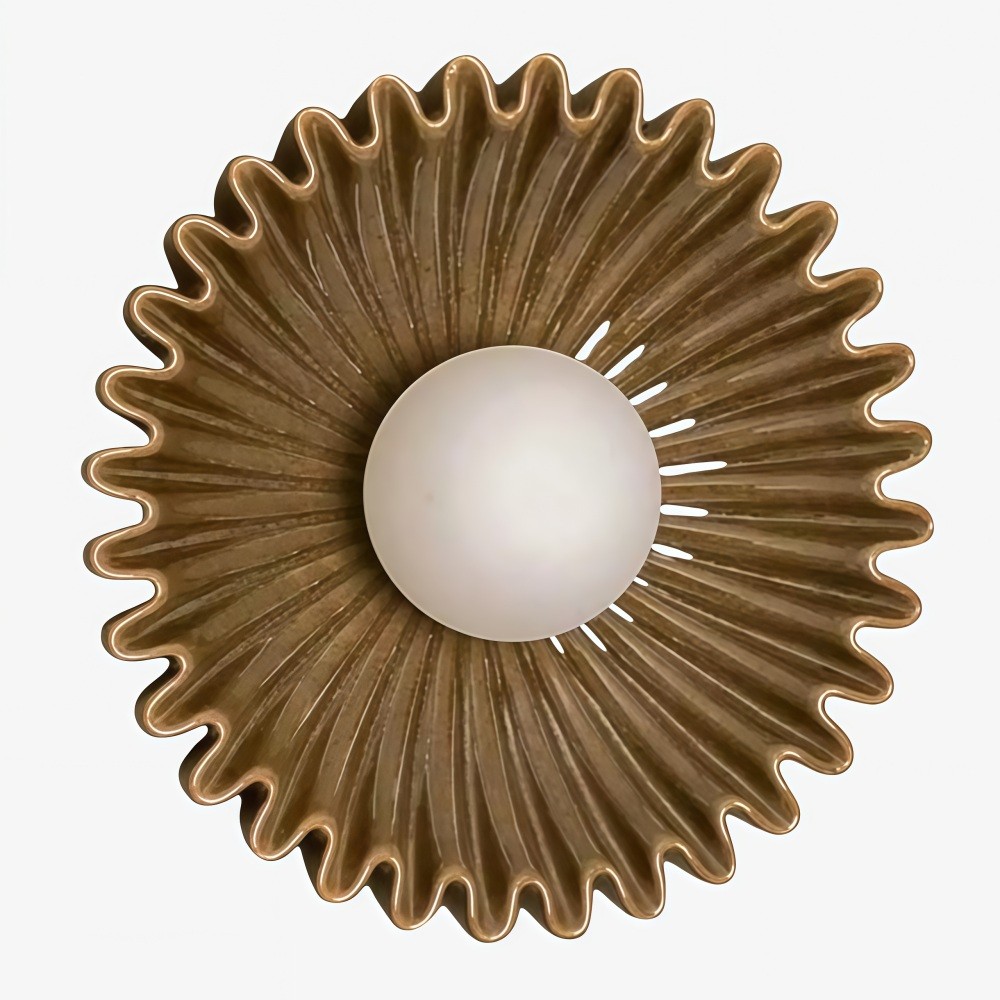 Kunststof lampenkap keramische bloem wandlamp HL375