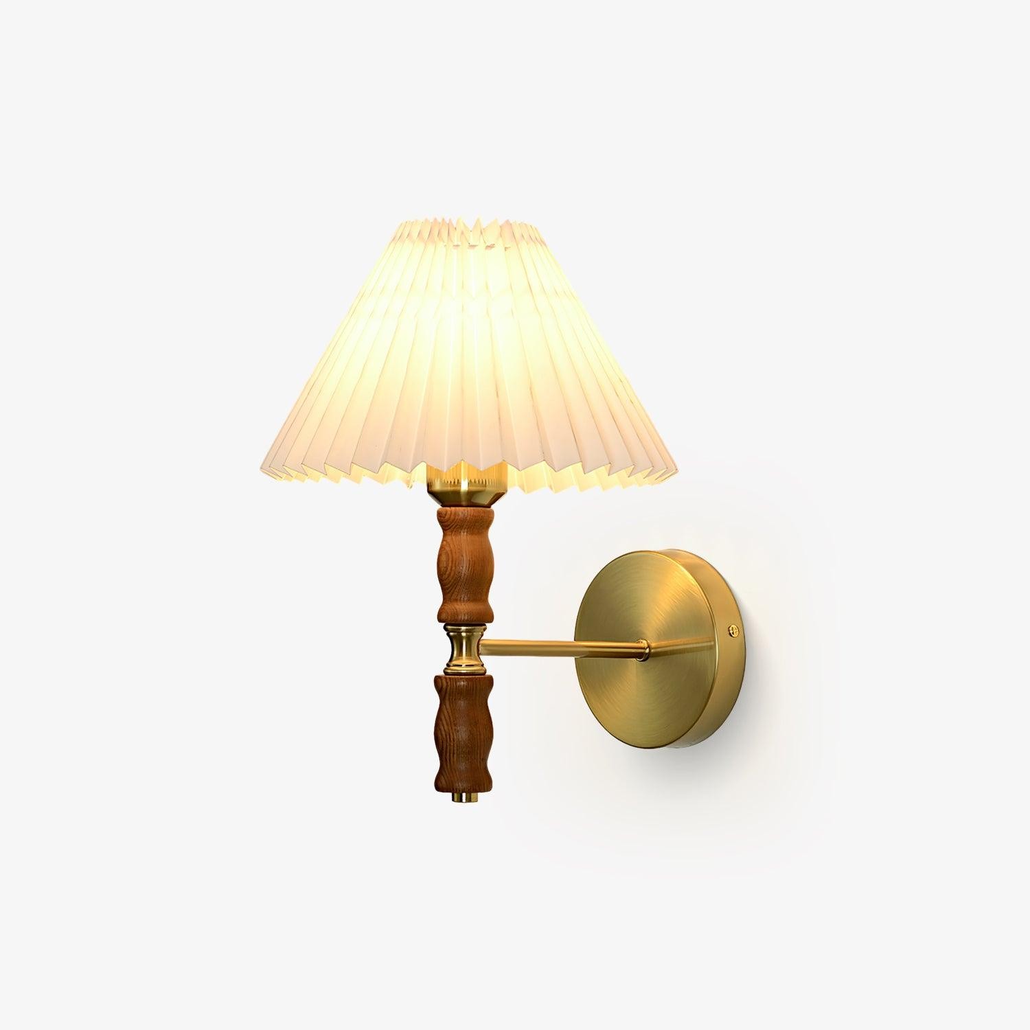 Japanse Retro Walnoot Sfeer Wandlamp Voor Slaapkamer HL807