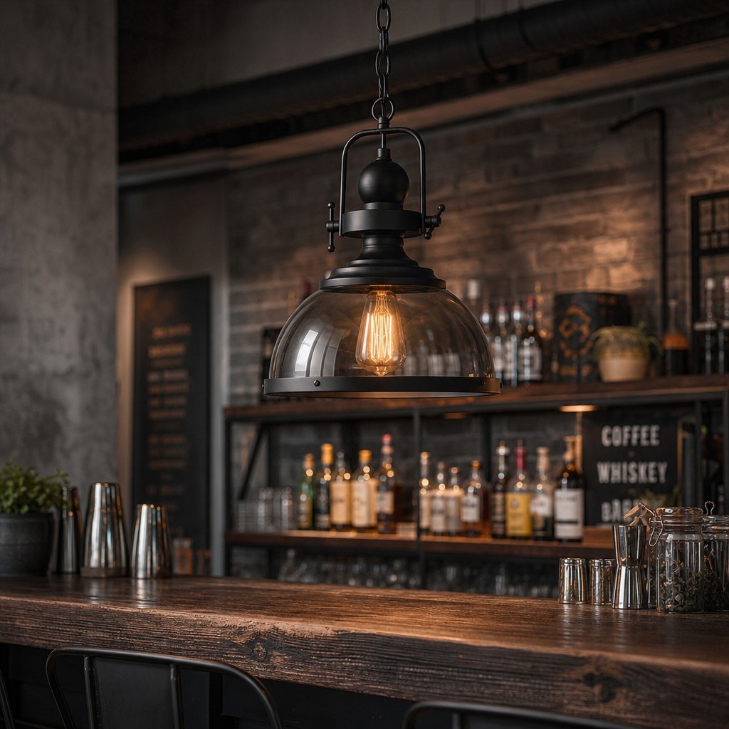 Ivoran industriële hanglamp van metaal met rookkleurig glas - Geschikt voor keukeneiland HL3575