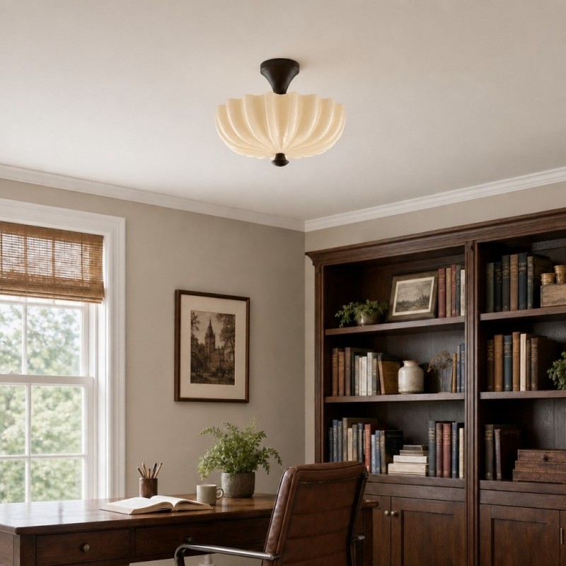 Durnic Crème Stijl Plafondlamp - Franse Vintage Plafondlamp voor Slaapkamer HL3607