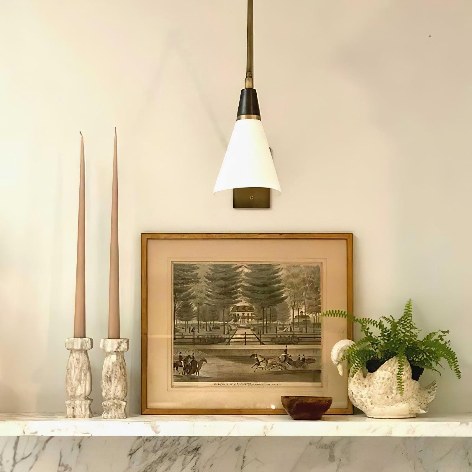 Vintage metalen verstelbare wandlamp met zwenkarm HL966