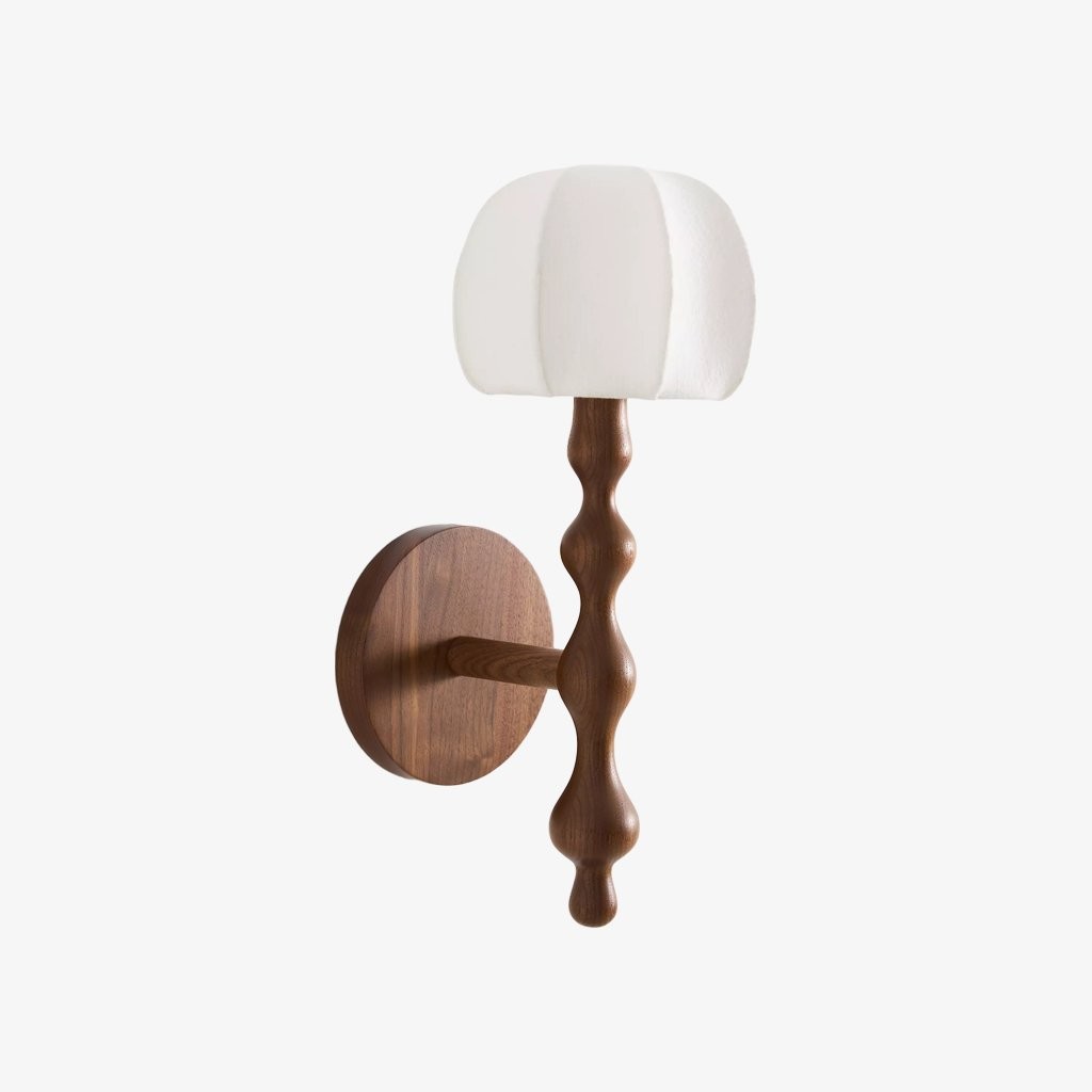 Savara moderne wandlamp met gebogen voet - zachte, diffuus verlichte stoffen kap voor hallen en woonkamers HL1902