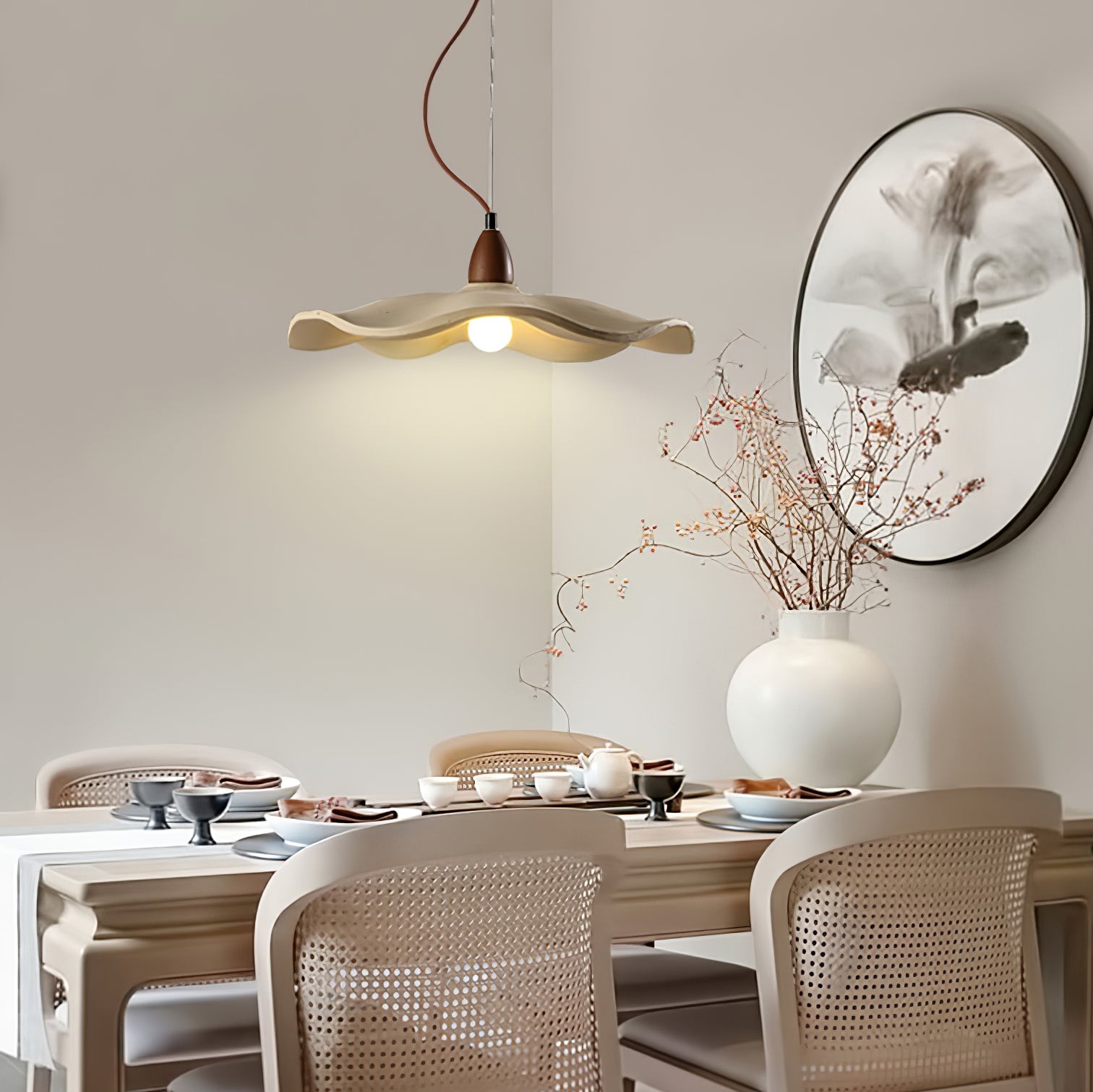 Japanse Wabi-Sabi Stijl Cement Wave Hanglamp HL502