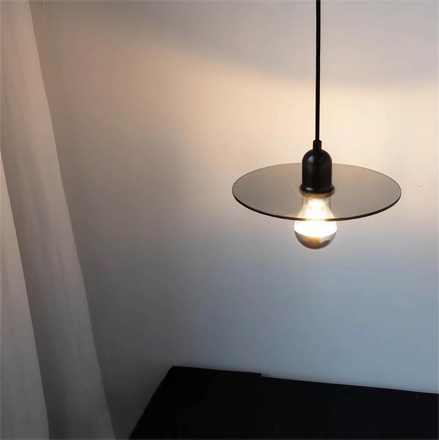 Moderne Rookgrijze Hat Glas Hanglamp HL18