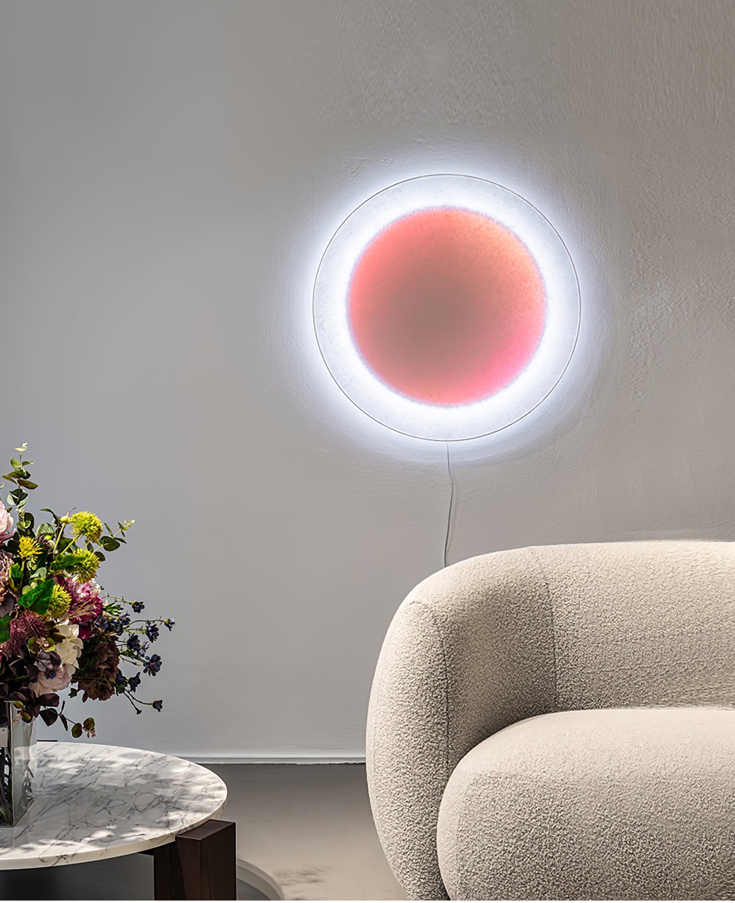 Moderne eenvoudige plug-in ronde wandlamp HL949