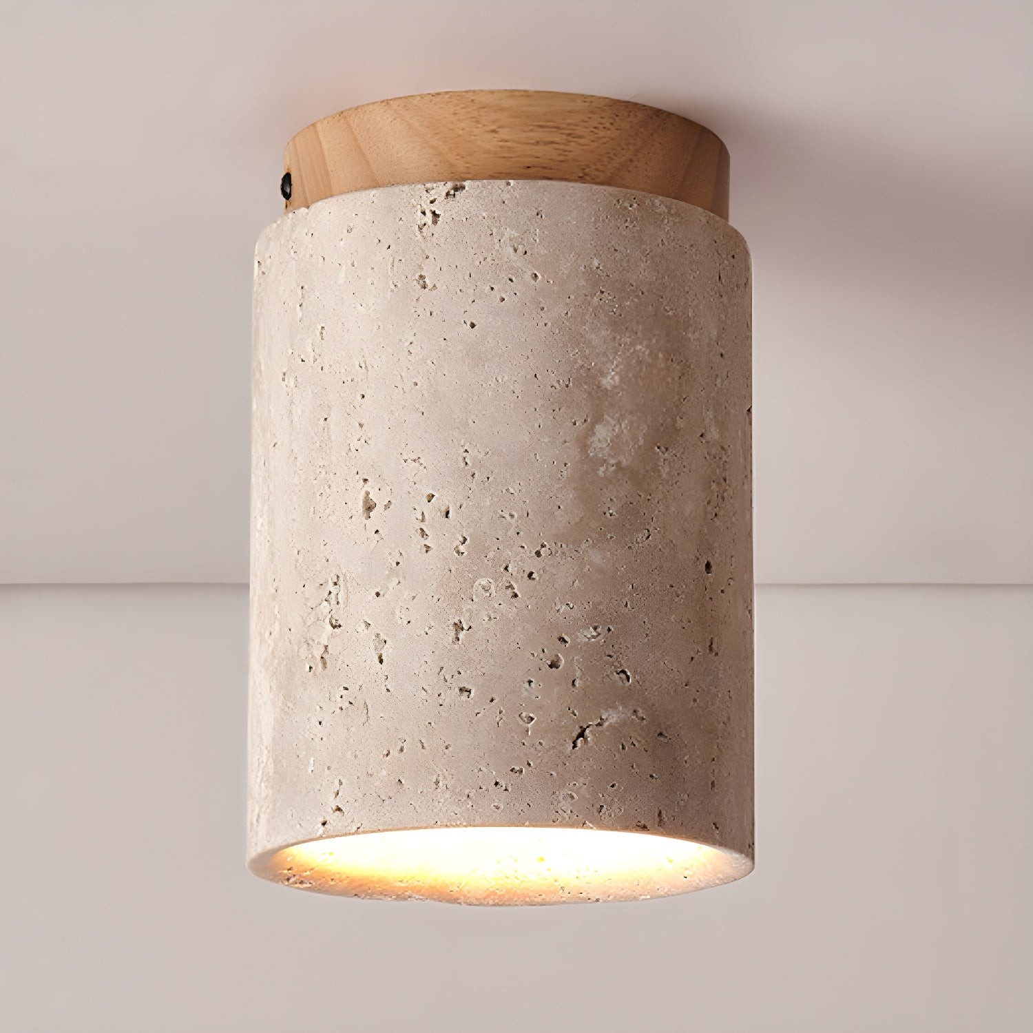 Marmeren Travertijn Kolom Plafondlamp HL901