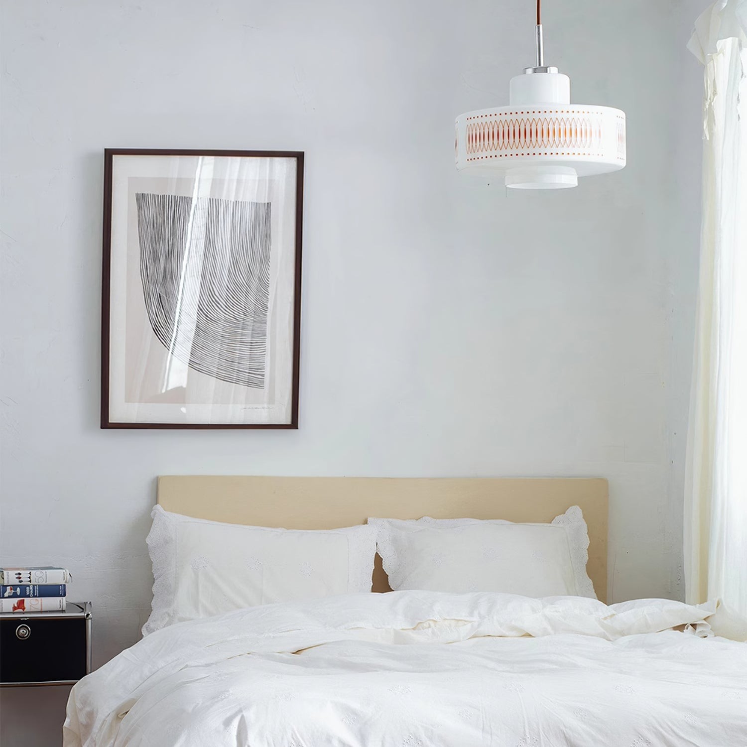 Moderne glazen hanglamp in de vorm van een kalebas HL354