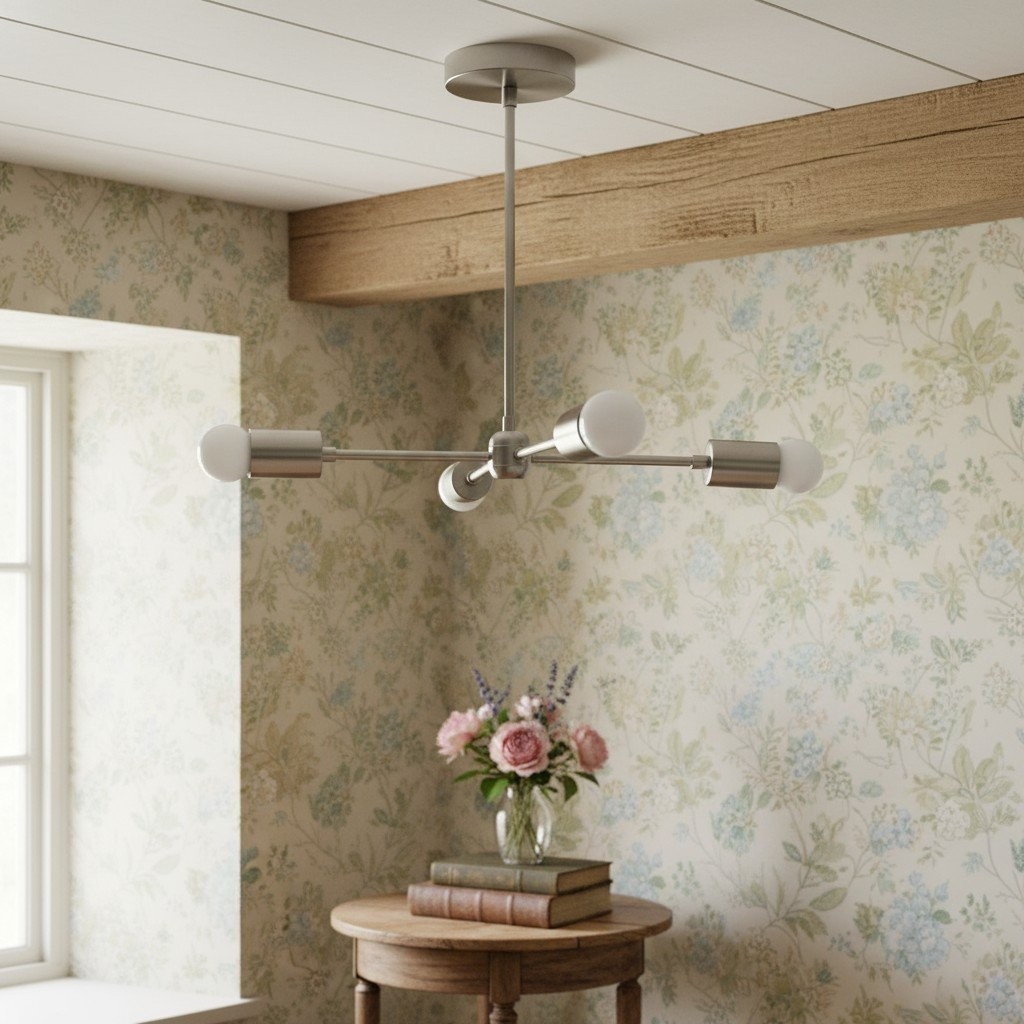 Mobilux Line Mid Century Gold Sputnik Kroonluchter - Geometrische Messing Armatuur HL1687