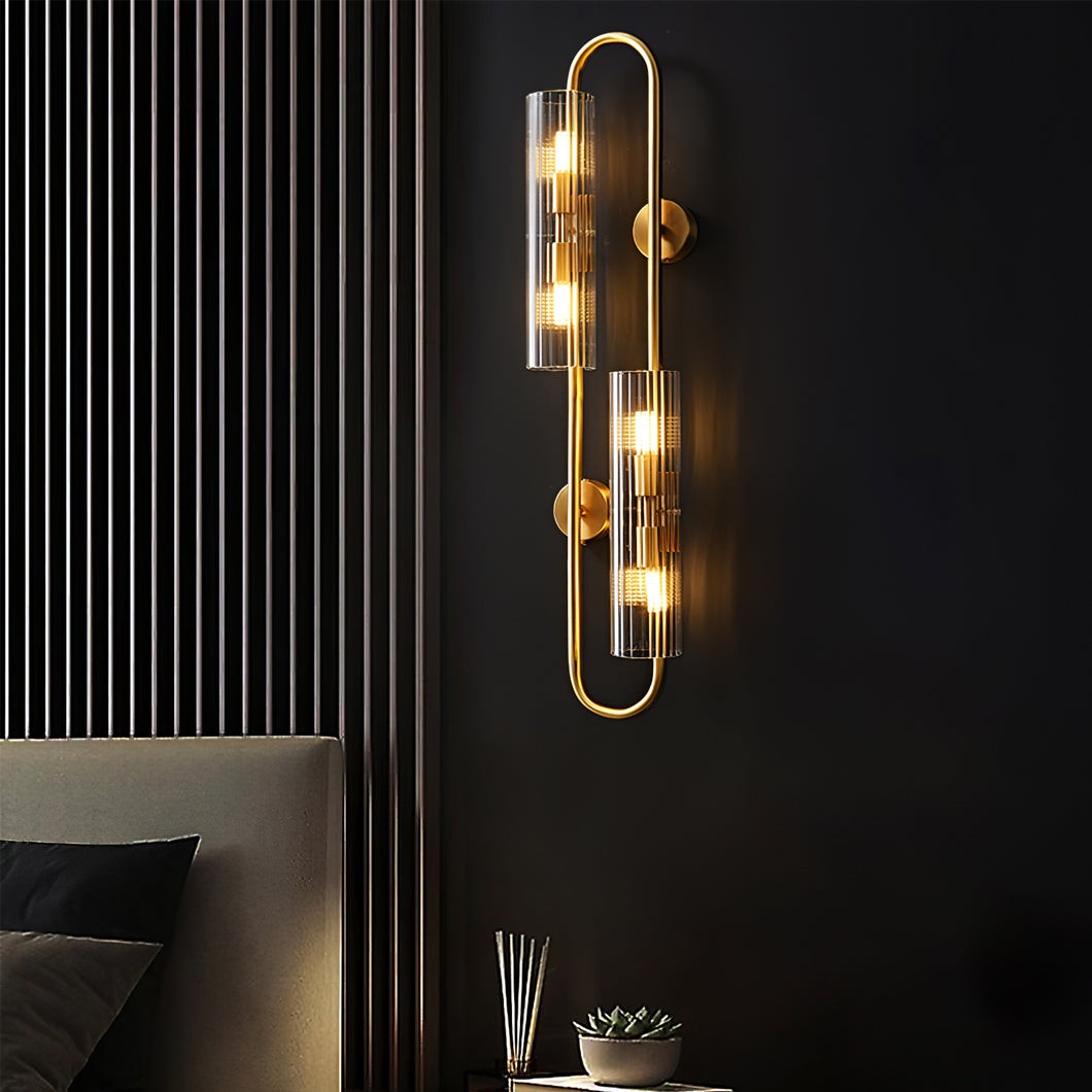 Dubbele messing wandlamp HL1138