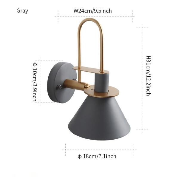 Scandinavische Macaron metalen wandlamp met trompet HL55