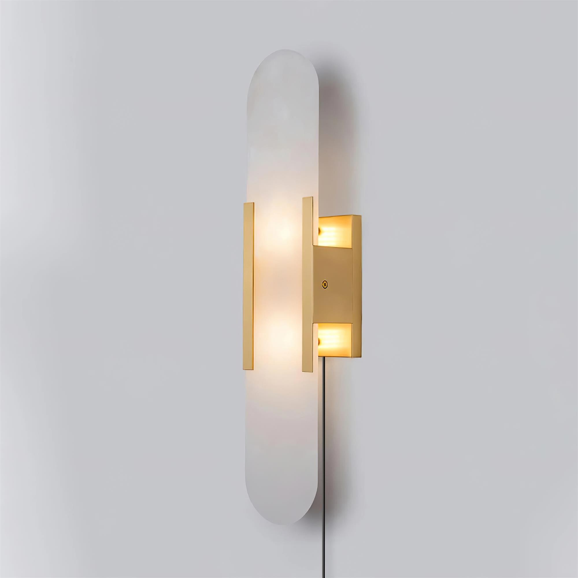 Alabaster Verlengde Plug In Wandlamp HL714