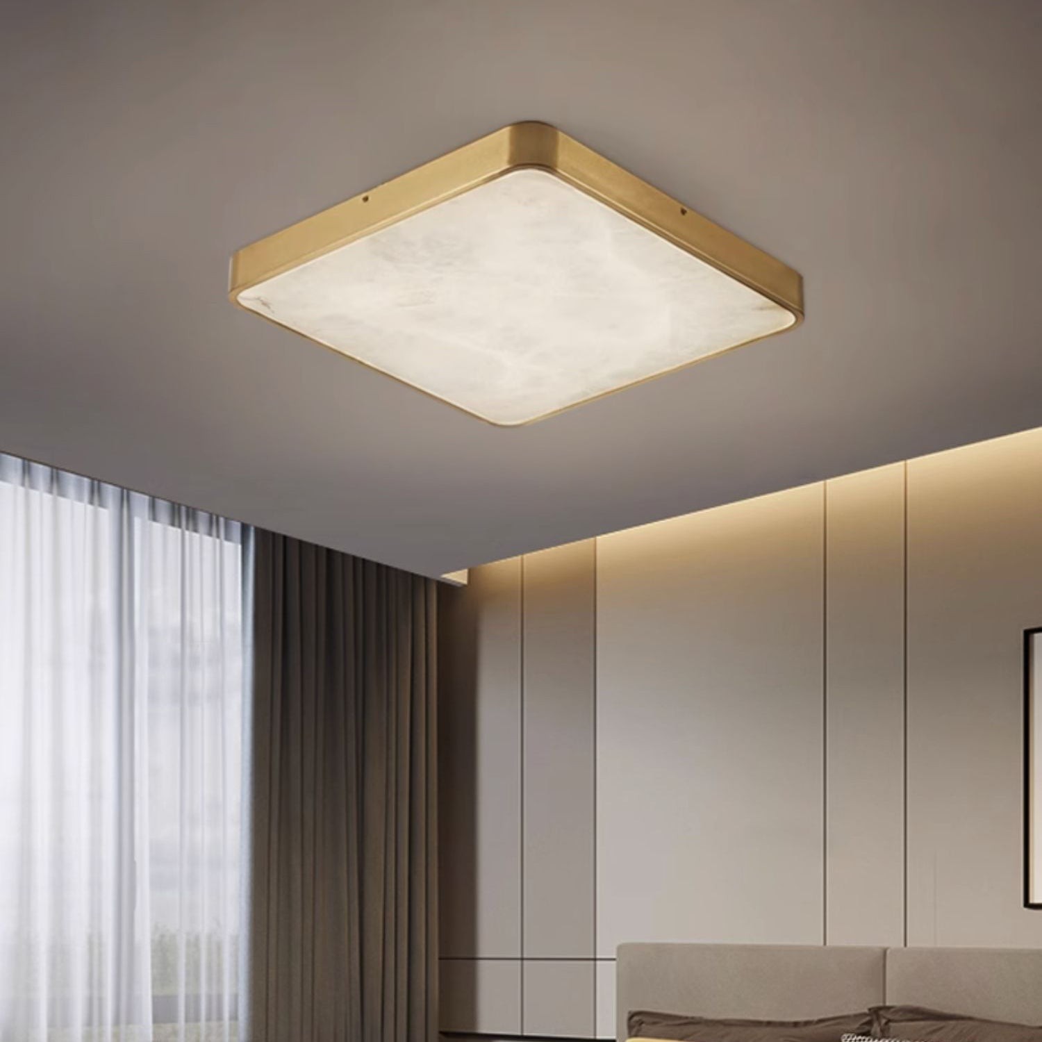 Geometrische albasten inbouwplafondlamp HL2984