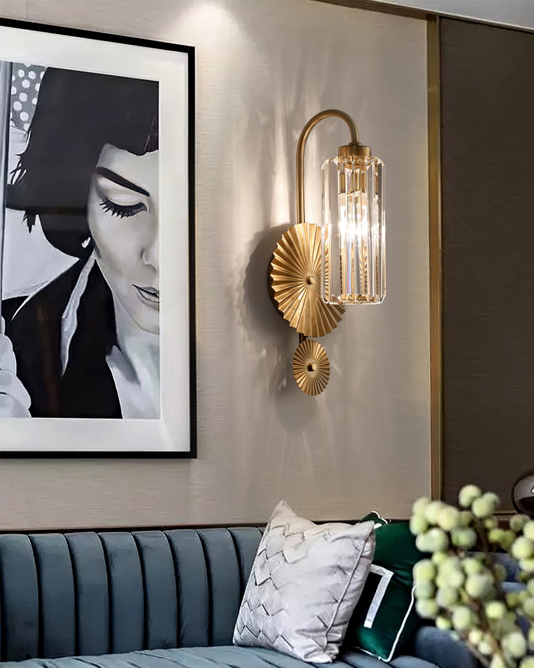 Nordic Light Luxe Kristallen Wandlamp HL505