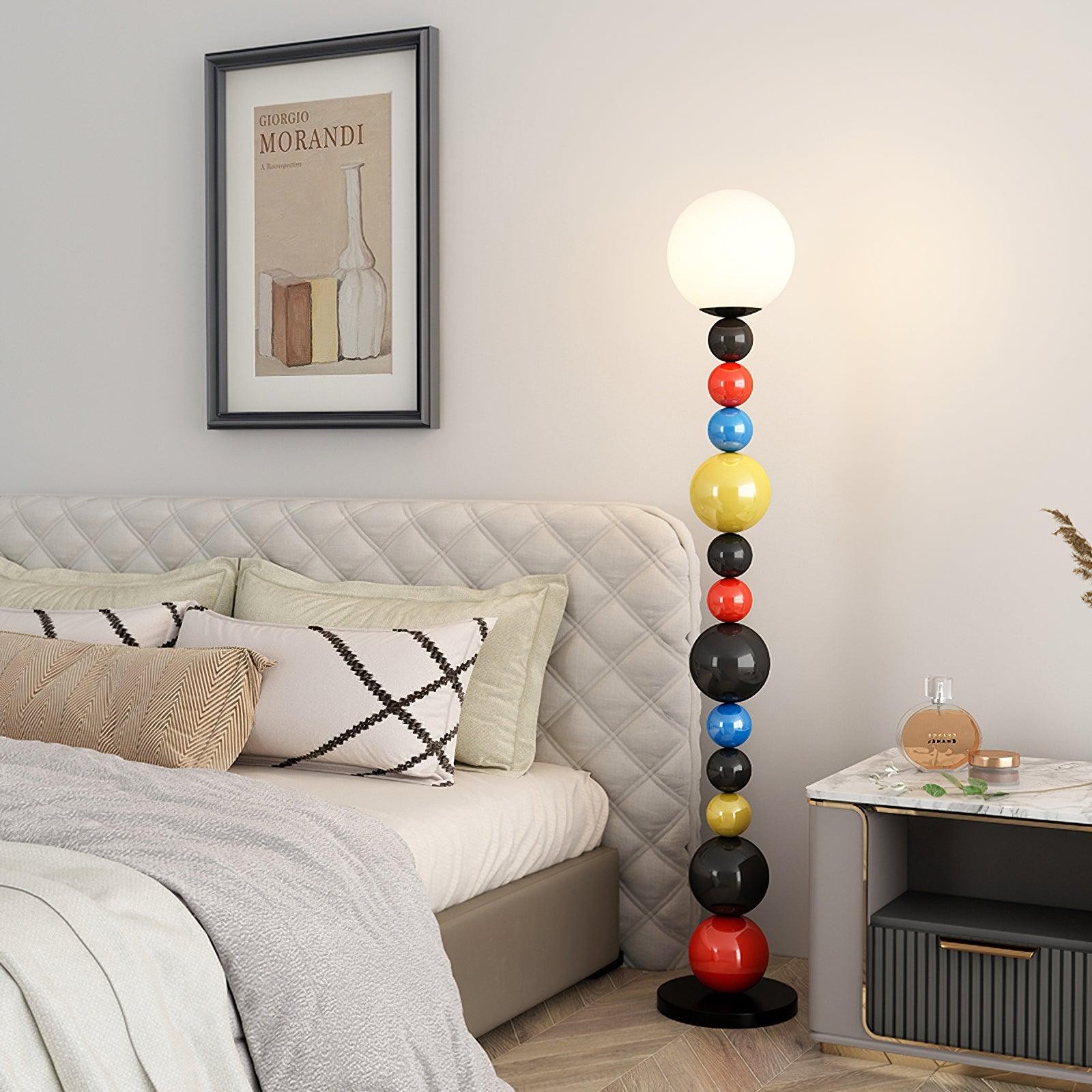 Kleurrijke ronde bol vloerlamp HL485