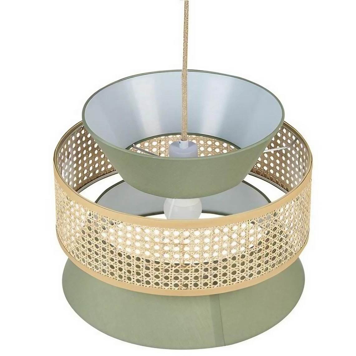 Rustieke Geribbelde Rotan Hanglamp HL03