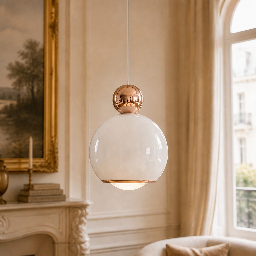 Glintap Crème Stijl Hanglamp - Verstelbare Lift Hanglamp met Touch Driekleurige LED HL3527