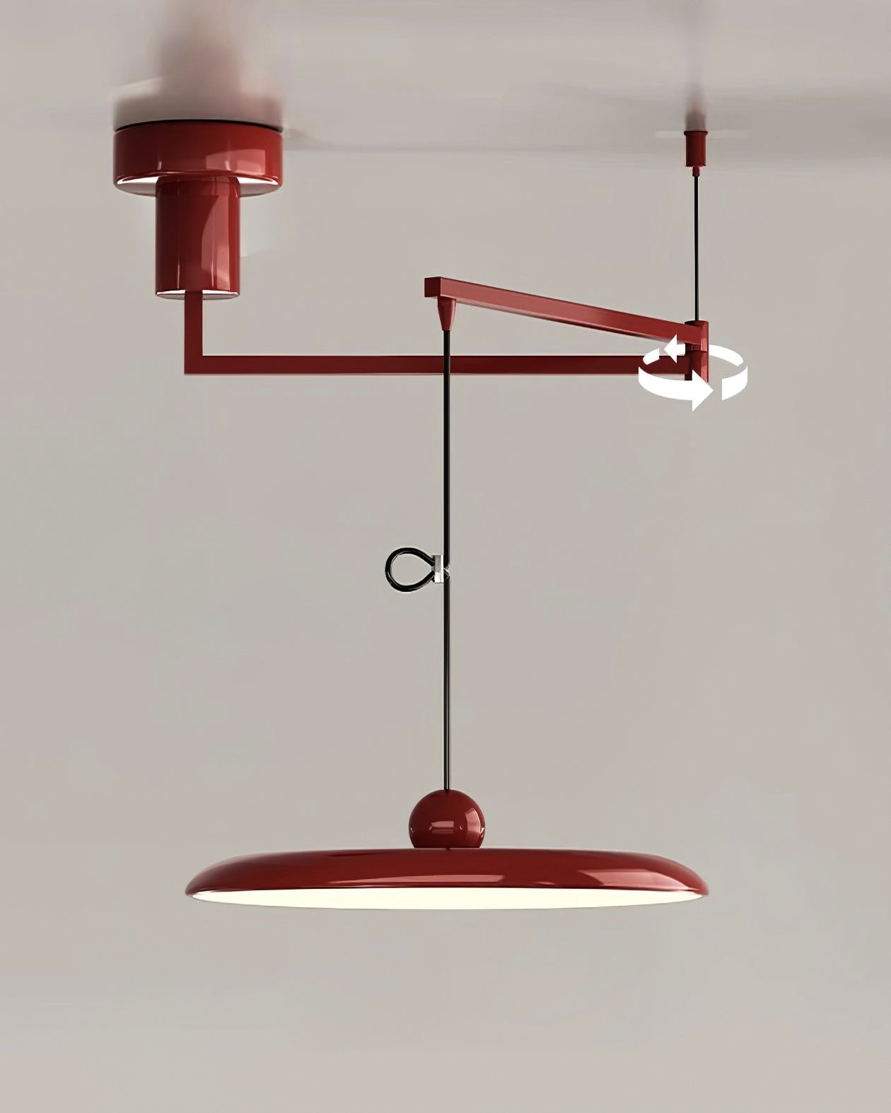 Eenvoudige moderne verstelbare hanglamp met zwenkarm HL885