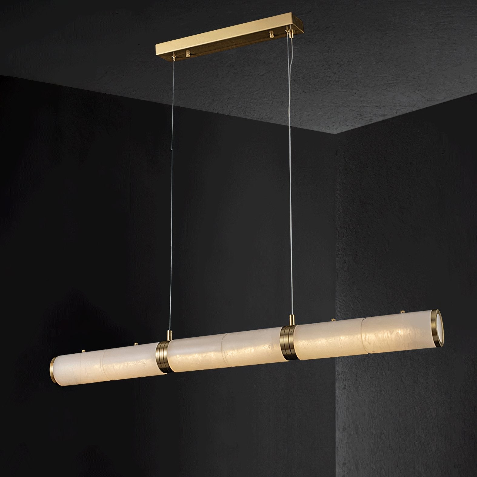 Luxe albasten balken hanglamp HL345