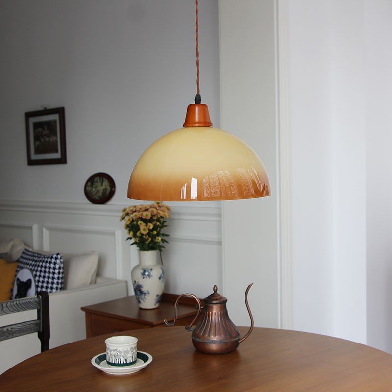 Vintage Komvormige Glazen Bauhaus Hanglamp Voor Eetkamer HL14