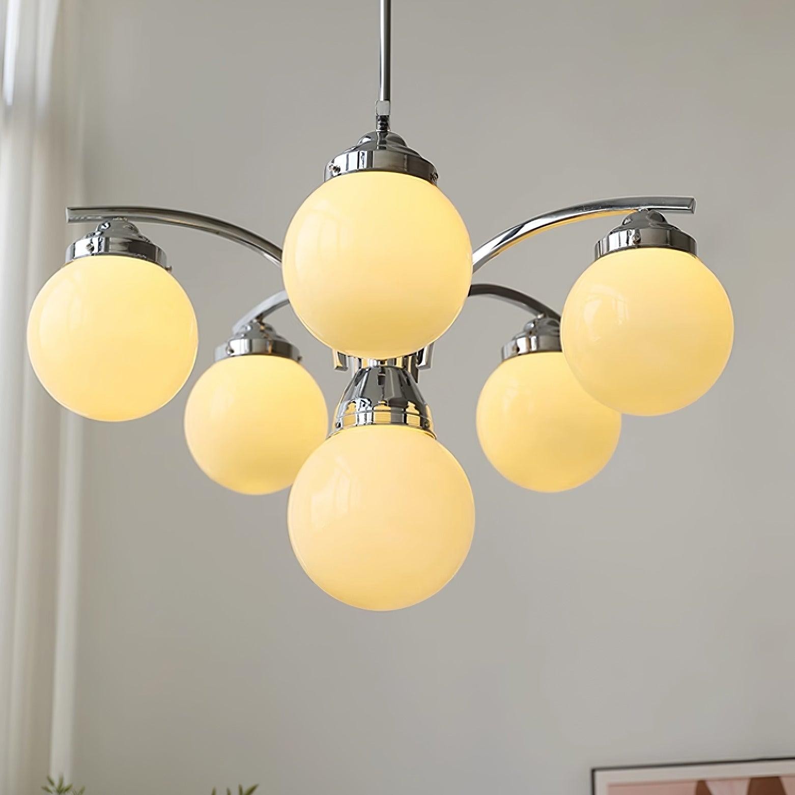 Franse elegante glazen bolvormige kroonluchter HL813