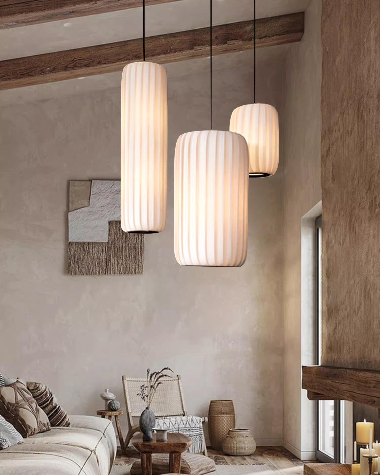 Scandinavische minimalistische stoffen hanglamp HL764
