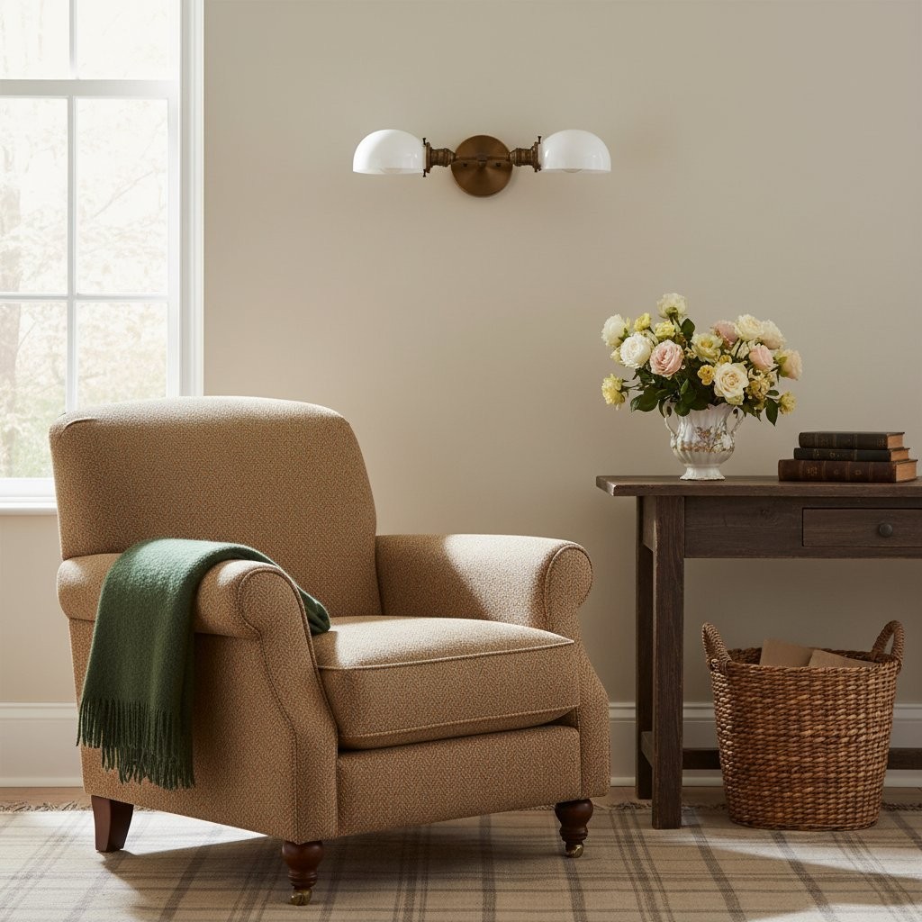 Ornato Luxe Mid-Century Vanity Light - Badkamerarmatuur van messing met opaalglas HL1688