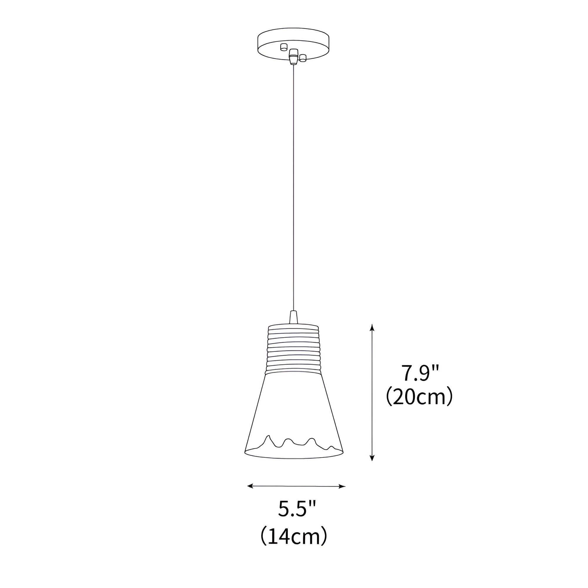 Nordic henneptouw glazen hanglamp HL1209
