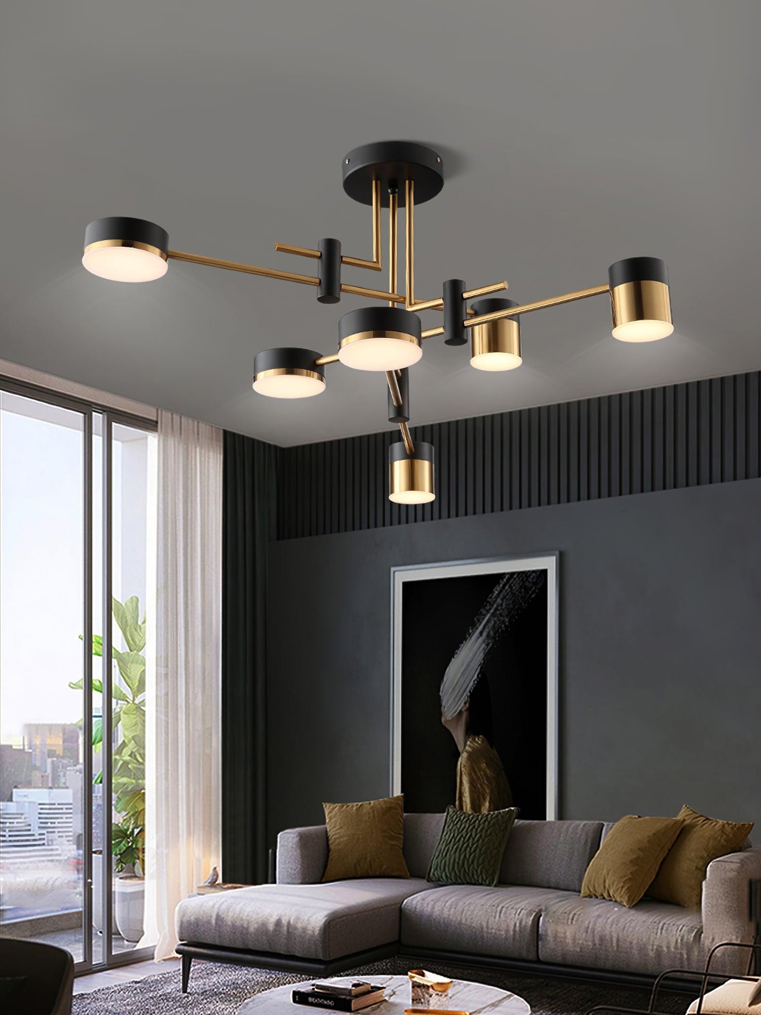 Luxe Spider Sputnik Design Metalen Schijf Plafondlamp HL1090