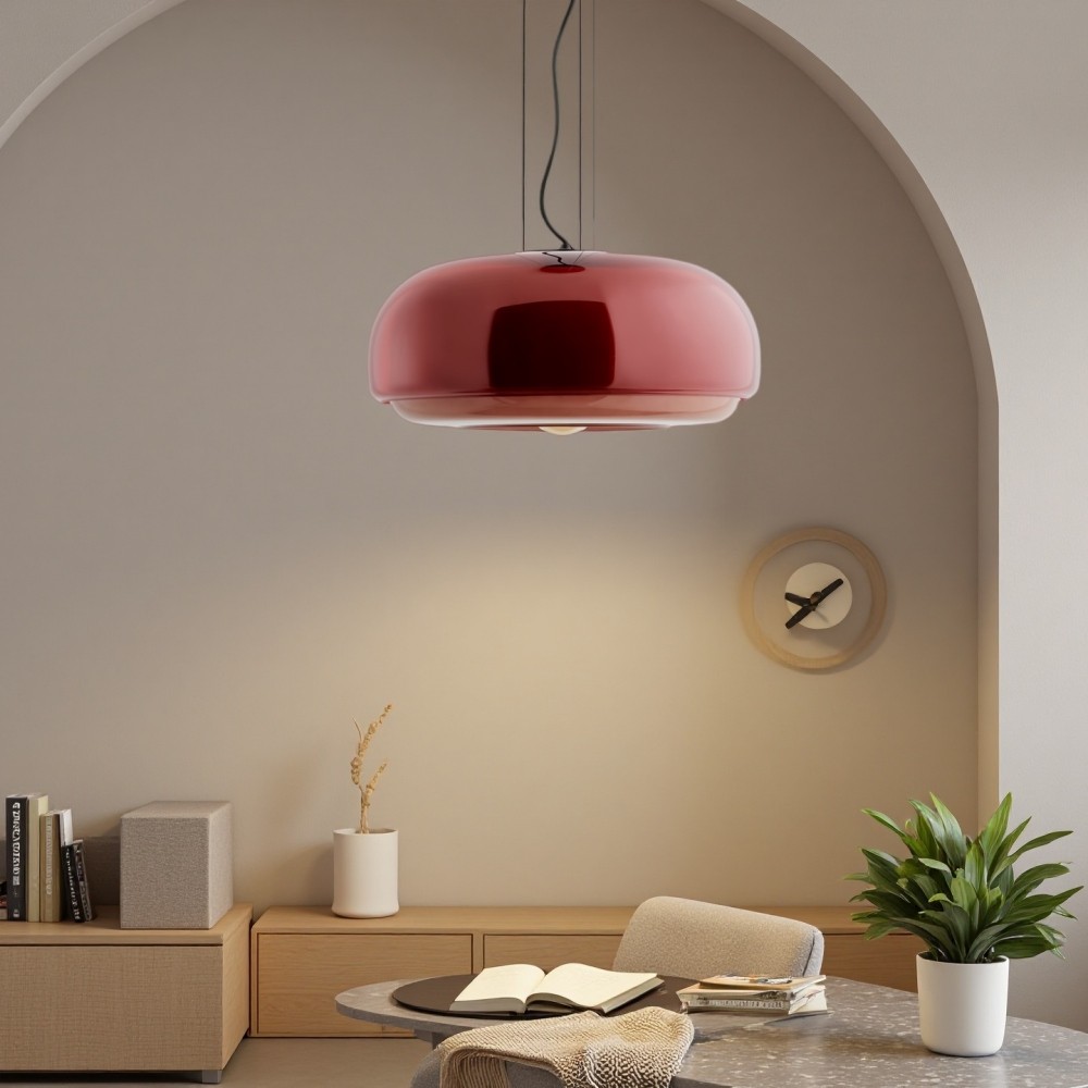 Clinco Macaron Hanglamp met Glas-in-lood - Moderne Hanglamp voor Eetkamer en Slaapkamer HL1098