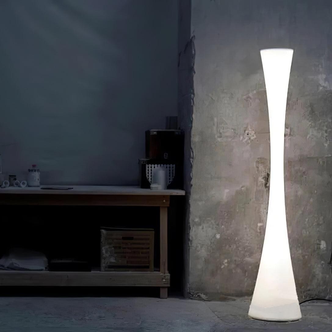 Romantische eenvoudige witte kolomvloerlamp HL997