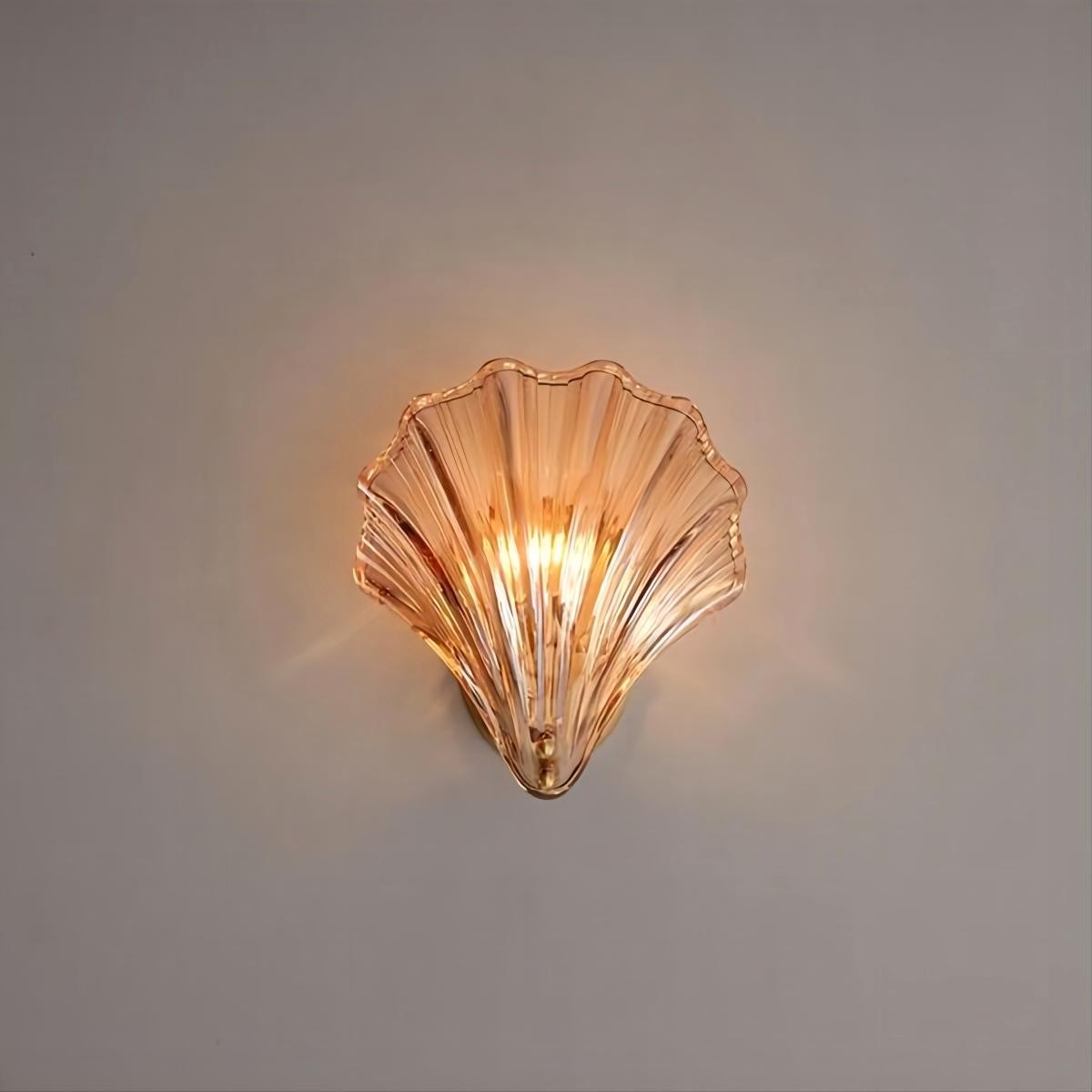 Moderne glazen design wandlamp in schelpvorm HL61