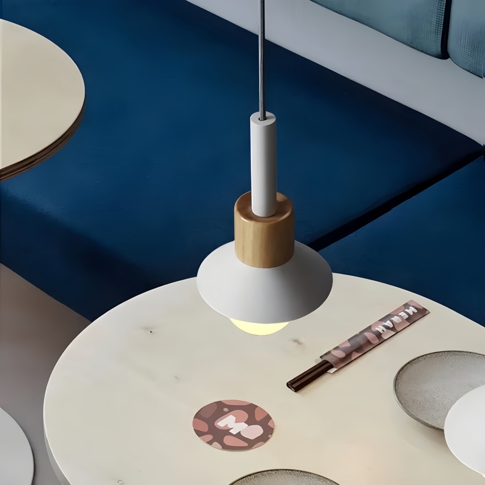 Macaron Iron Hanglamp - Geometrische Houten Lamp voor de Entree HL1065