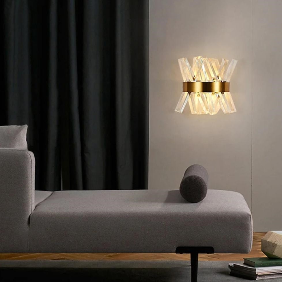 Moderne luxe kristallen wandlamp voor naast het bed HL962