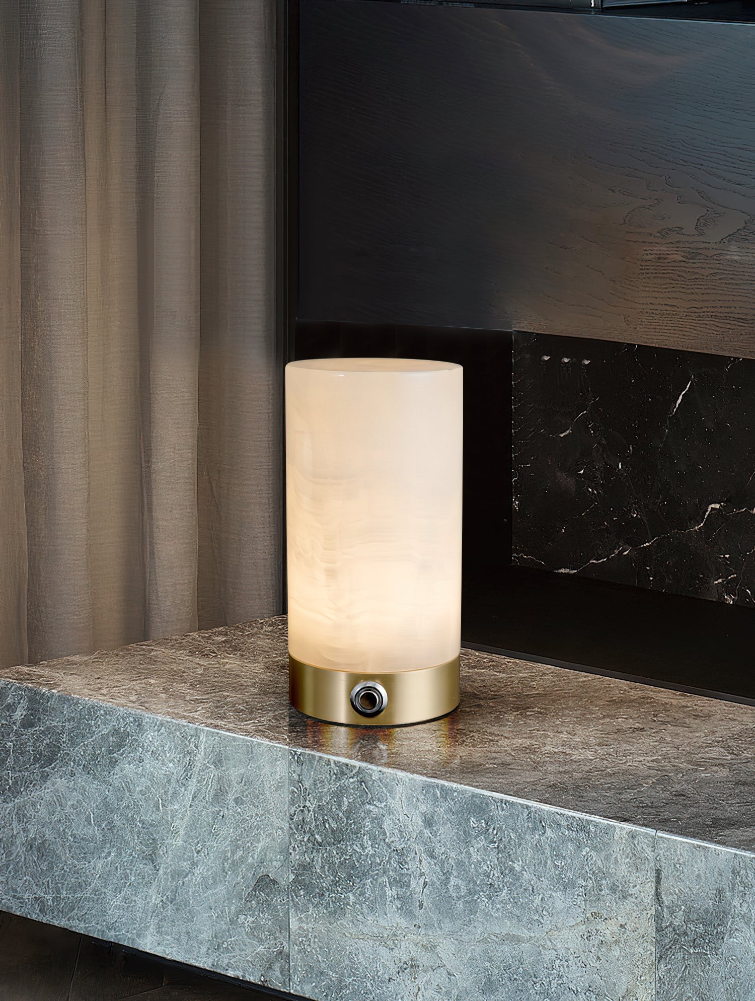 Totem alabaster tafellamp (ingebouwde batterij) HL3052