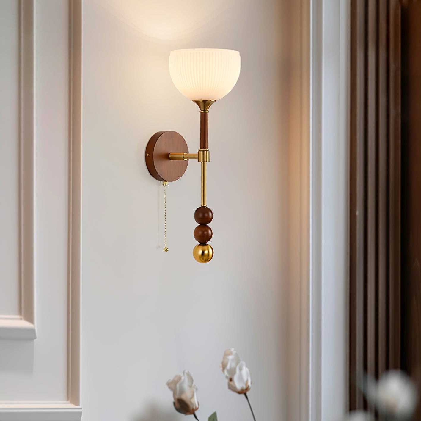 Retro Massief Houten Serie Wandlamp HL769