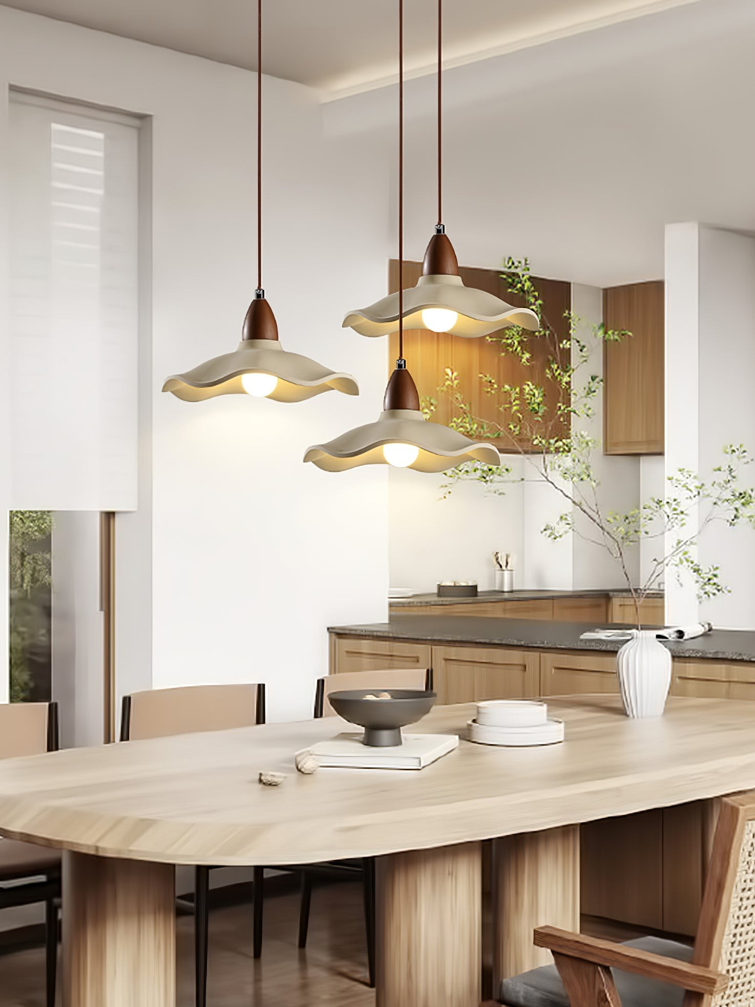 Japanse Wabi-Sabi Stijl Cement Wave Hanglamp HL502