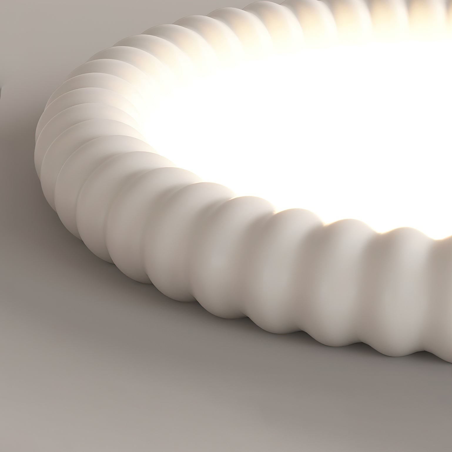 Crèmekleurige stijl rimpelring plafondlamp HL774