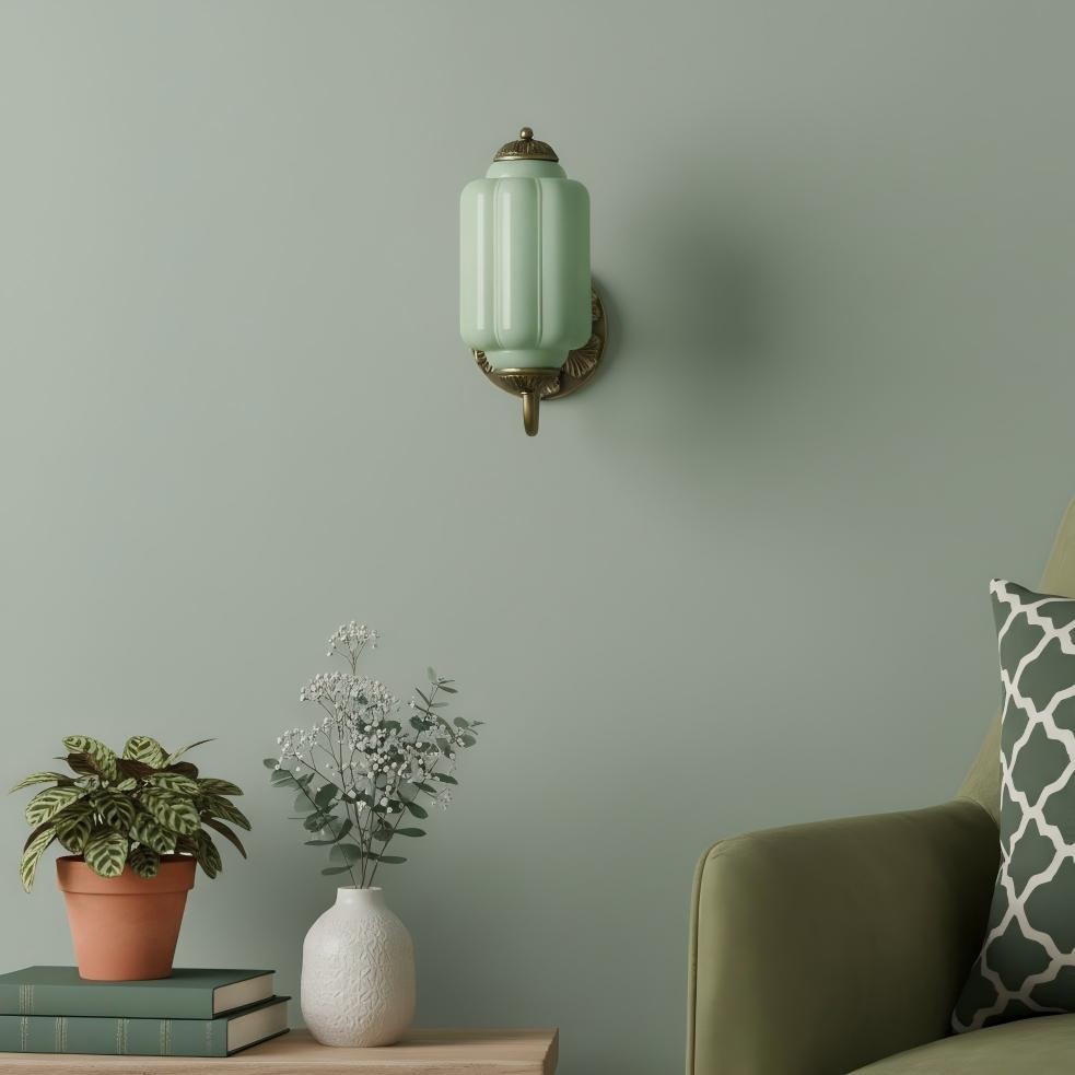 Vintage Melkglas Eloise Kandelaar Wandlamp HL844