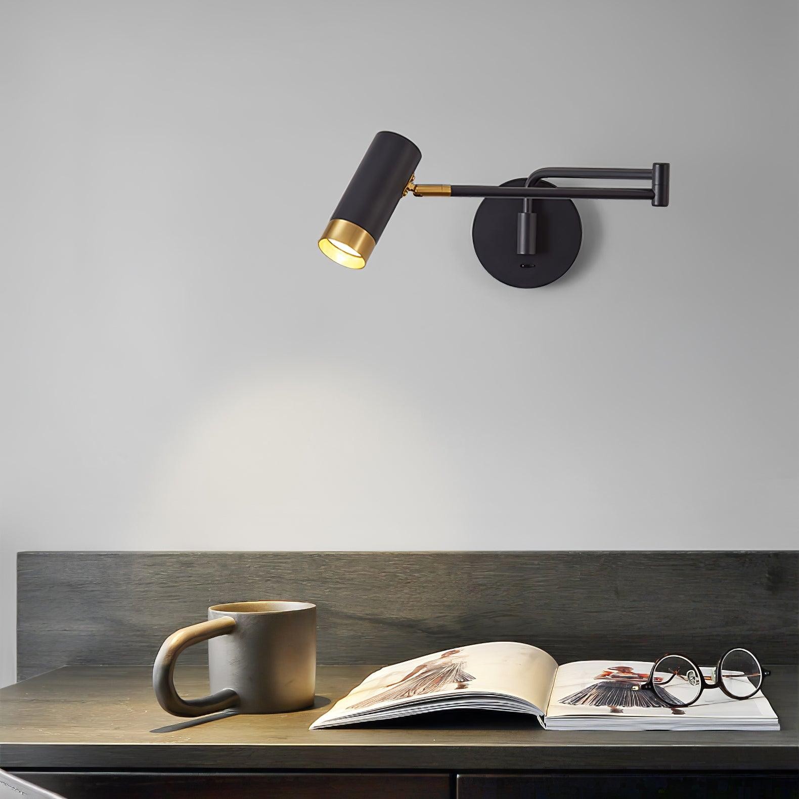 Moderne industriële telescopische, draaibare, verstelbare zwenkarm wandlamp HL780