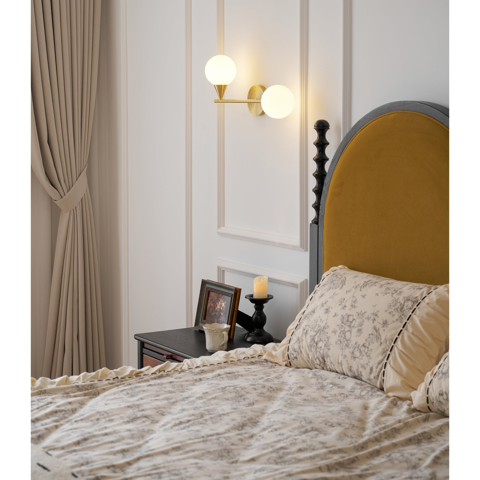 Holten messing wandlamp met arm HL2962